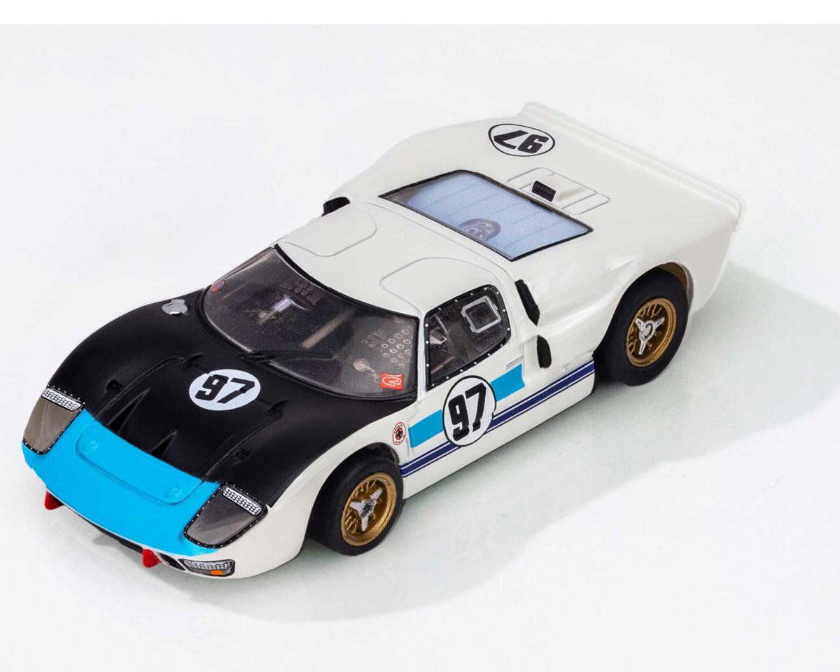 AFX Collector Series 1966 Ford GT40 Mk II Daytona #97 HO Slot Car (White) (SWB) (Mega G+)