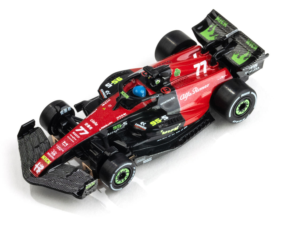 AFX Alfa Romeo 2023 F1 Spa HO Scale Slot Car (Green/Red) (LWB) (Mega G+) (Limited Edition)