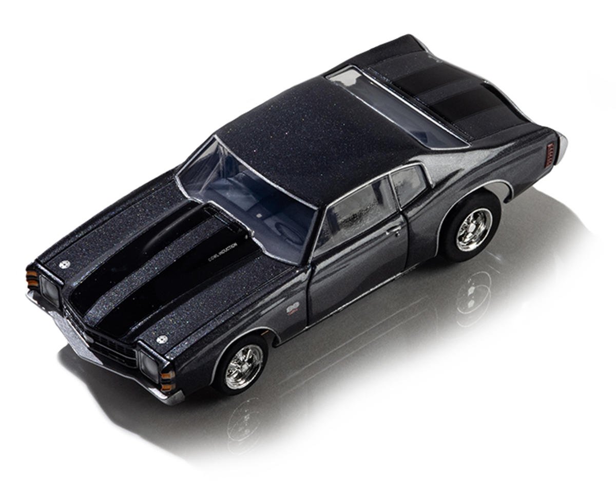 AFX 1972 Chevelle 454 SS HO Scale Slot Car (Gun Metal) (LWB) (Mega G+)