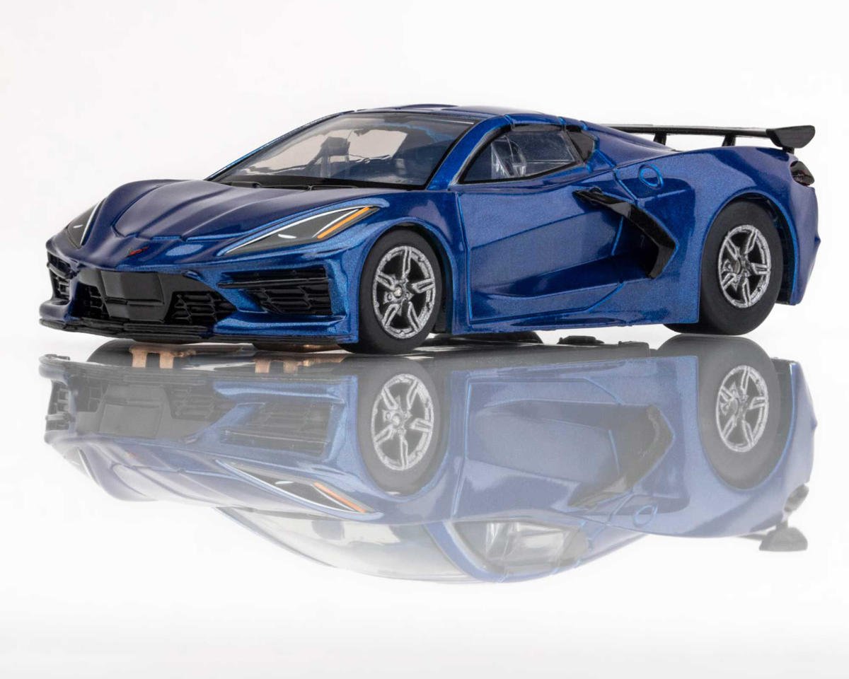 AFX Corvette C8 Riptide HO Slot Car (Blue) (LWB) (Mega G+)