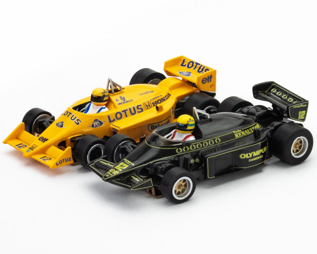 AFX Mega G+ Senna Limited Edition 80s Formula Slot Car Track Set w/Two 80s Formula Cars (LWB) (Mega G+)
