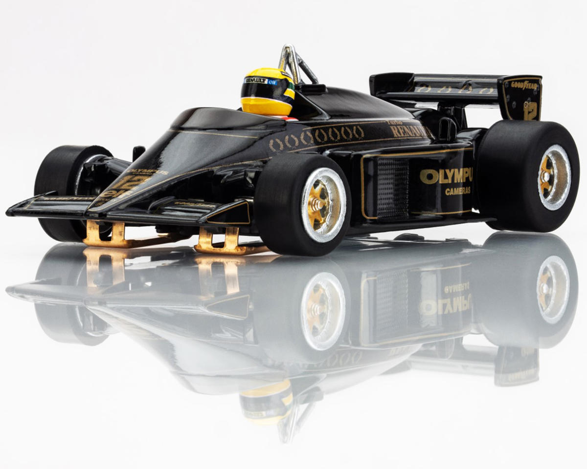 AFX Lotus 97T 1985 HO Scale Limited Edition F1 Slot Car (Black/Gold) (LWB) (Mega G+)