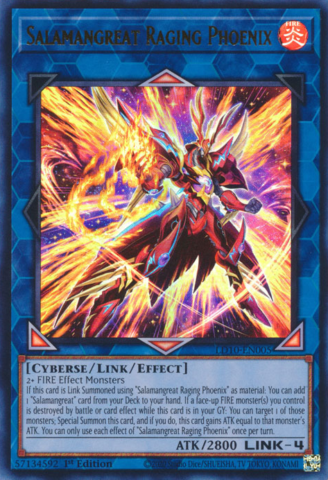 Salamangreat Raging Phoenix (LD10-EN005) Ultra Rare - Near Mint 1st Ed