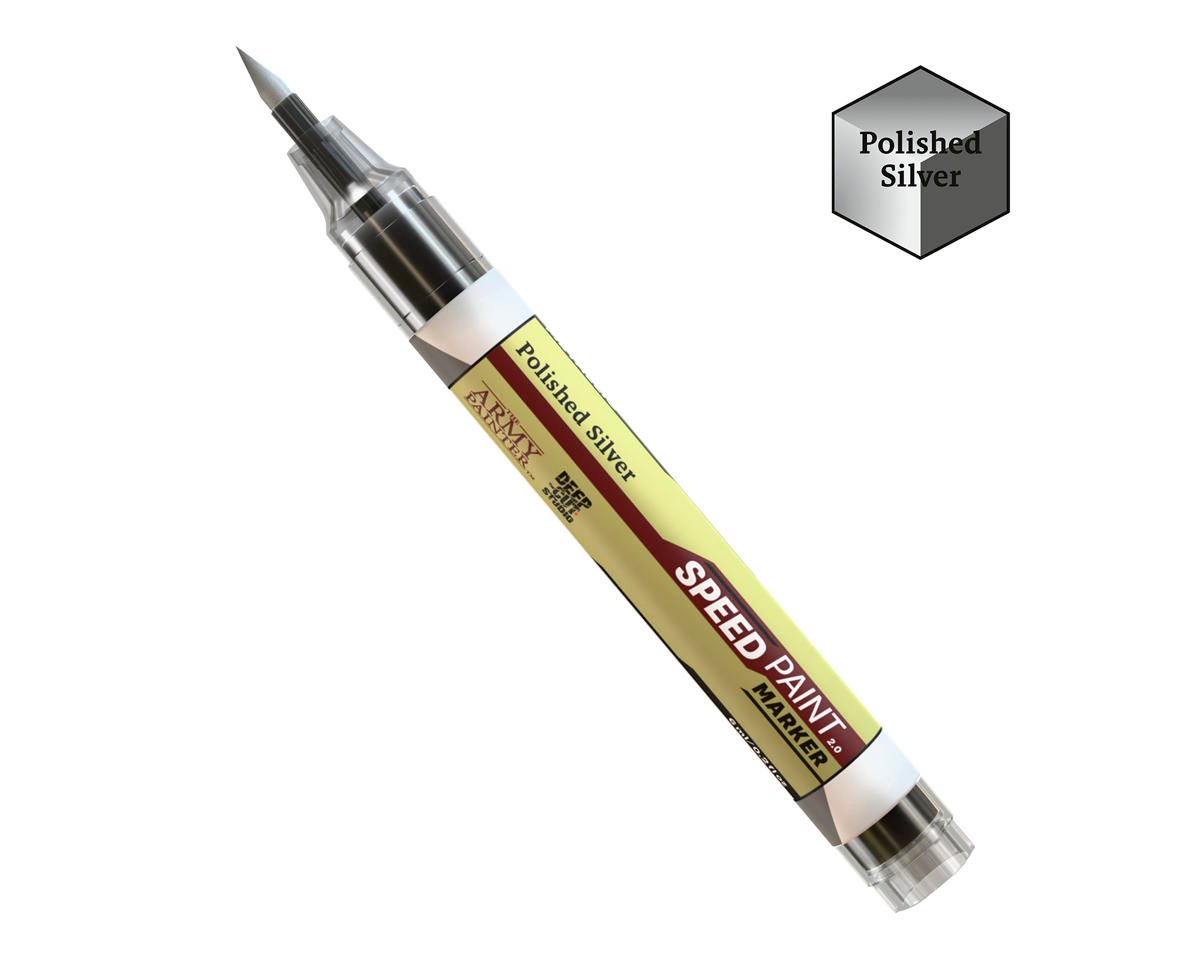 Army Painter Speedpaint 2.0 Felt-Tech Tip Paint Marker (Polished Silver)