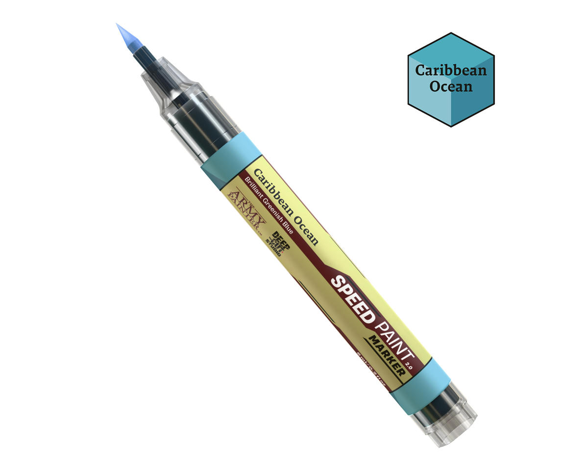 Army Painter Speedpaint 2.0 Felt-Tech Tip Paint Marker (Caribbean Ocean)