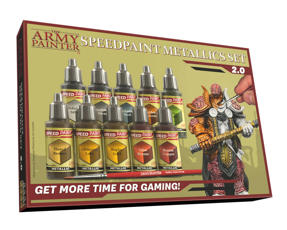 Army Painter Speedpaint Acrylic Model Paint Set (Metallics 2.0)