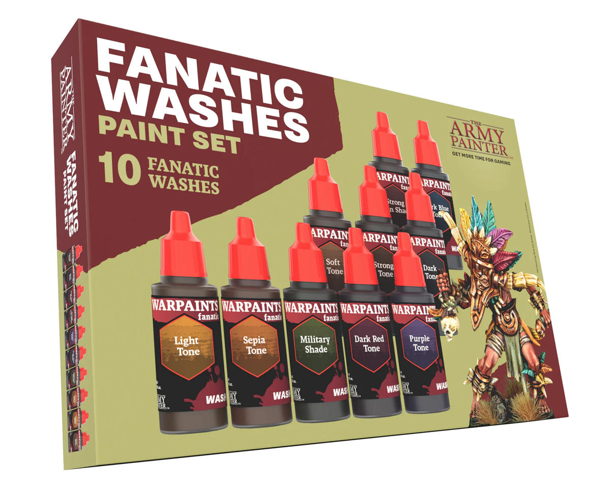 Army Painter Warpaints Fanatic Acrylic Model Paint Set (Washes)