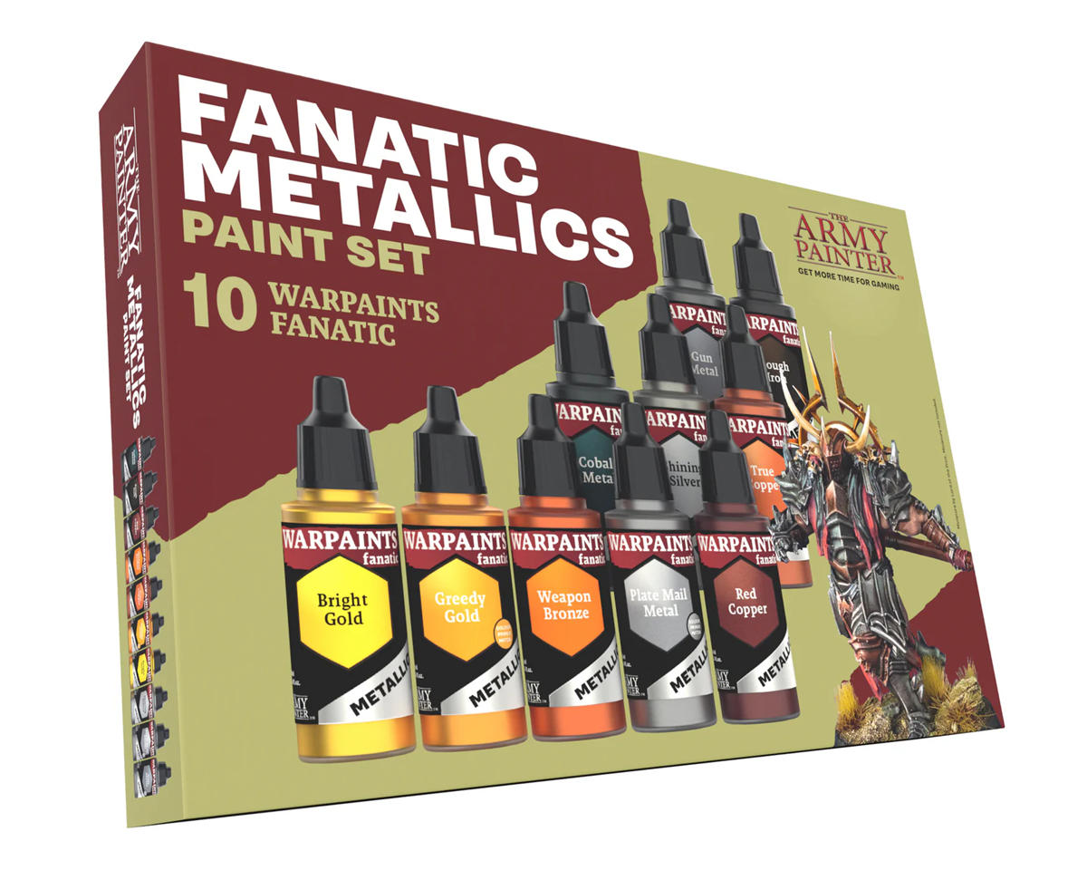 Army Painter Warpaints Fanatic Acrylic Model Paint Set (Metallics)