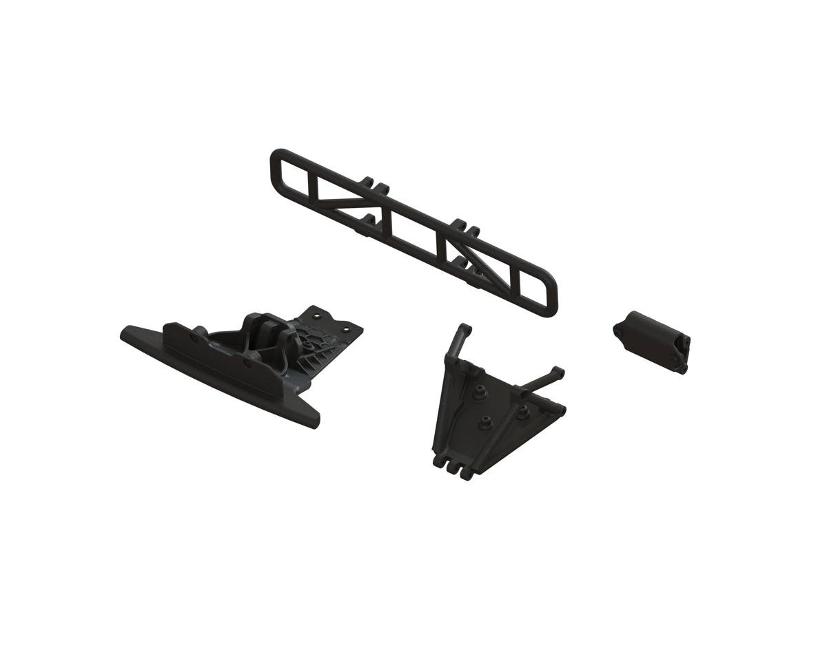 Arrma Fury Lower Skid And Bumper Mount Set, Black