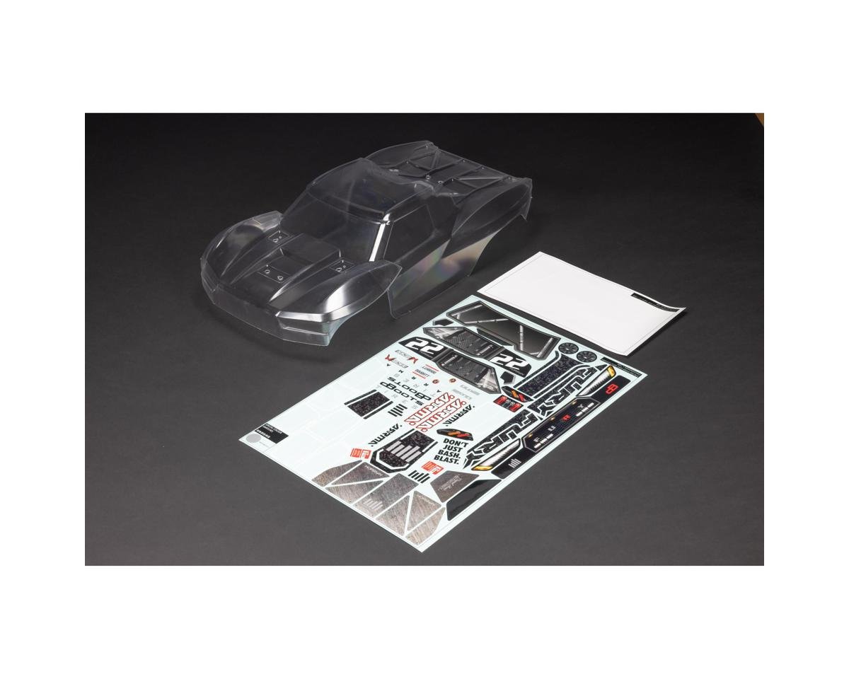 Arrma Fury 2WD 1/10 Clear Body with Decals