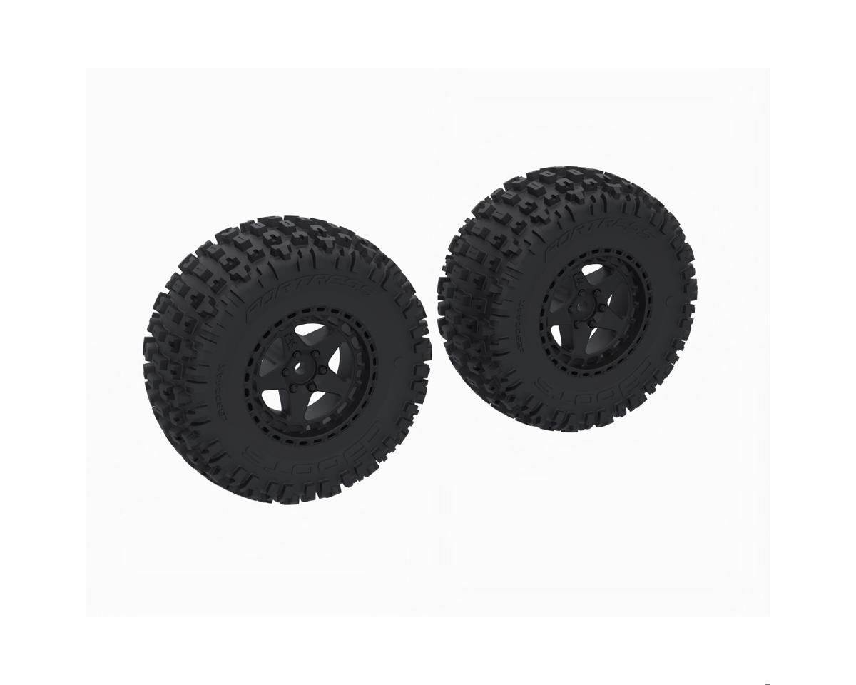 Arrma DBOOTS 'FORTRESS SC' Tire Set Glued, Black (2)
