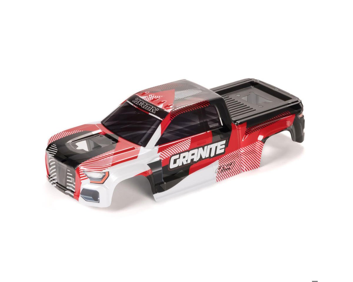 Arrma Granite 223S Clipless Painted & Decaled Trimmed Body (Red)