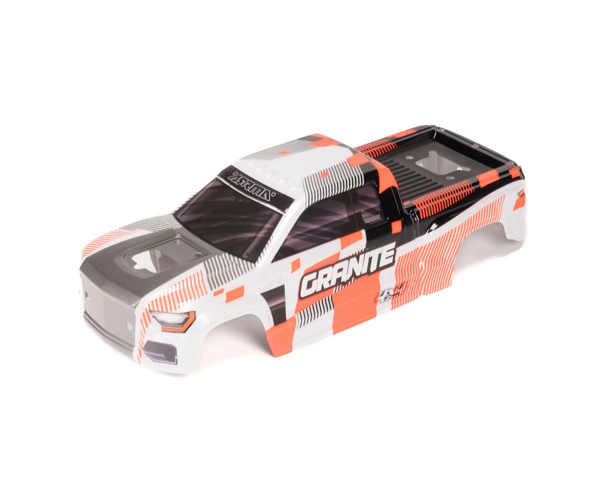 Arrma 1/10 Granite 223S Clipless Painted & Decaled Body (Orange)