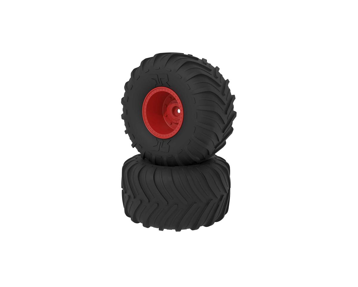 Arrma dBoots Chevron MT Tire Set Glued - Red