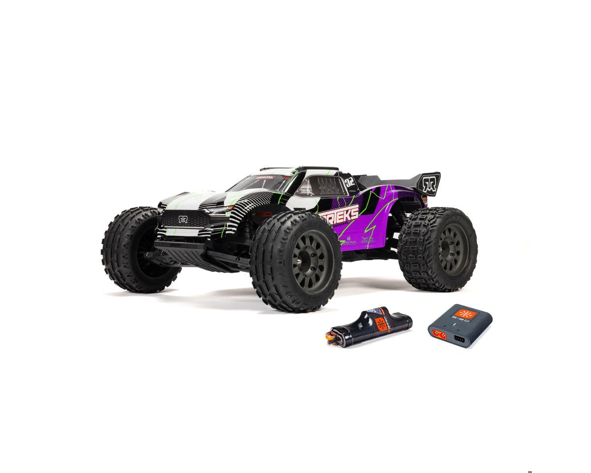 Arrma Vorteks 2WD MEGA 550 RTR Brushed 1/10 Off-Road Stadium Truck (Purple) w/SLT2 2.4GHz Radio, Battery & Charger