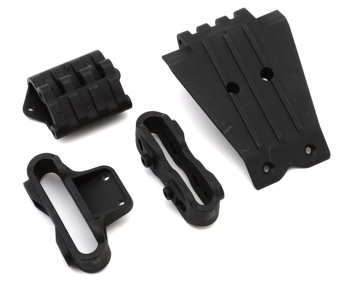 Arrma Gorgon Lower Skid And Bumper Mount Set (Black)