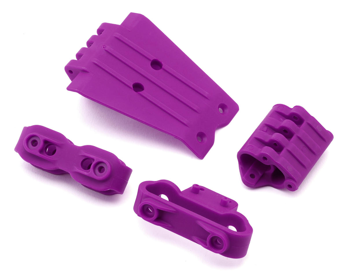 Arrma Gorgon Lower Skid And Bumper Mount Set (Purple)