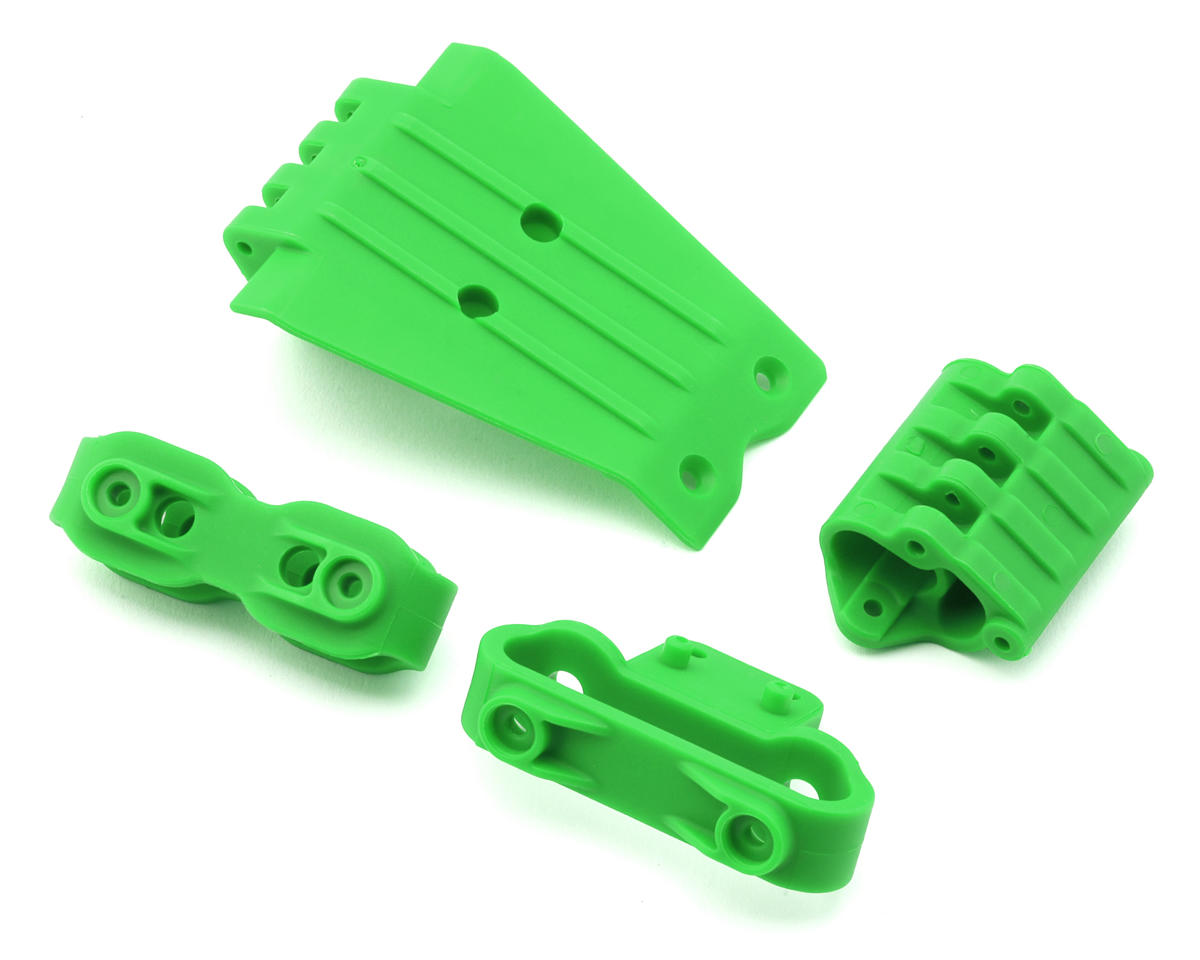 Arrma Gorgon Lower Skid And Bumper Mount Set (Green)