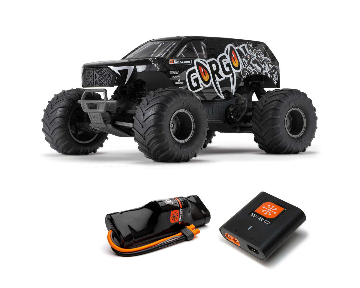 Arrma Gorgon 4X2 MEGA 550 Brushed 1/10 Monster Truck Ready-To-Assemble Kit w/SLT2 2.4GHz Radio, Battery & Charger