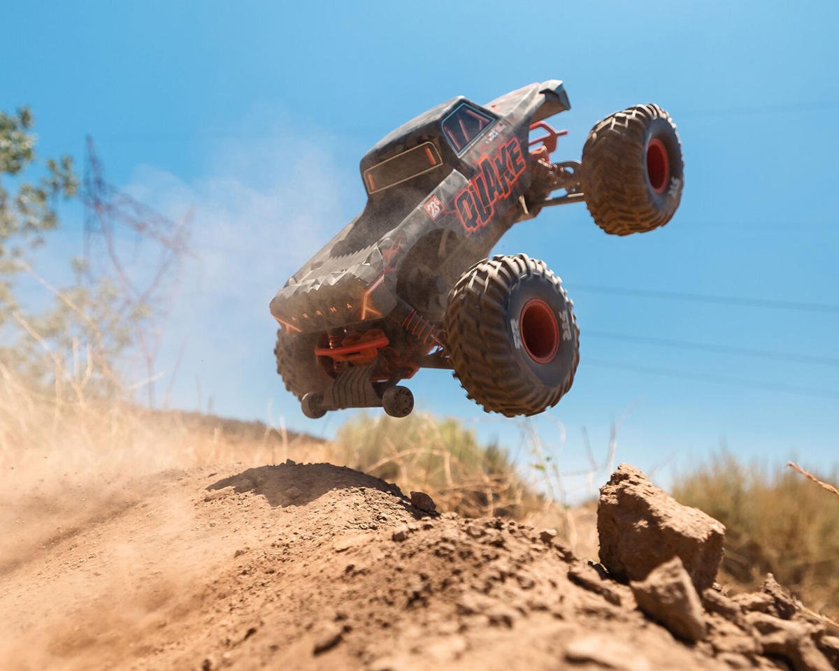 Arrma Quake 223S DSC 1/10 RTR Brushless 2WD Monster Truck (Red) w/SLT2 2.4GHz Radio