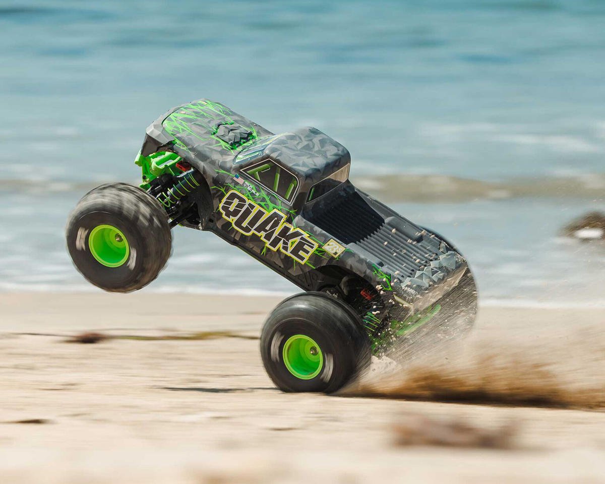 Arrma Quake 223S DSC 1/10 RTR Brushless 2WD Monster Truck (Green) w/SLT2 2.4GHz Radio