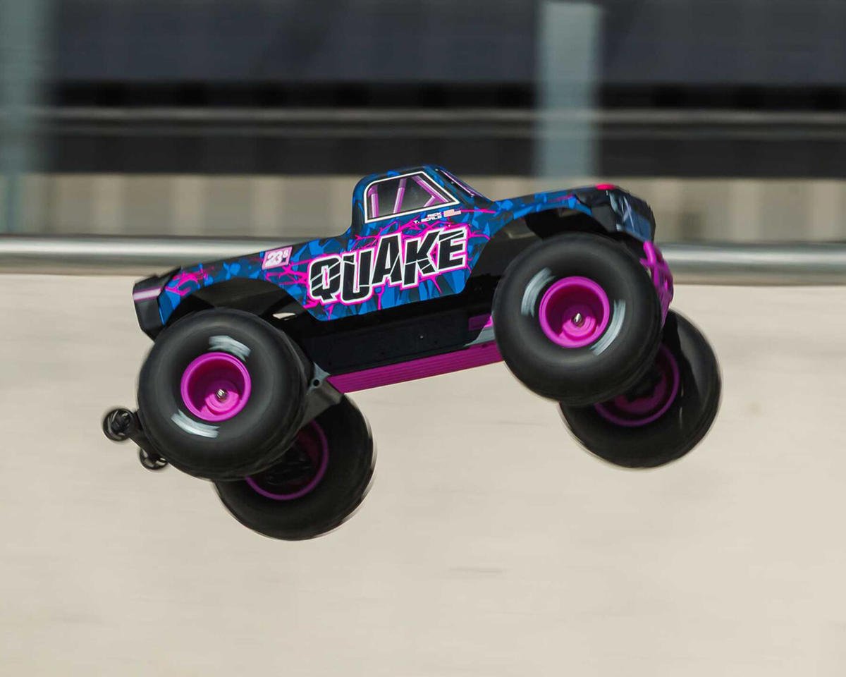 Arrma Quake 223S DSC 1/10 RTR Brushless 2WD Monster Truck (Purple) w/SLT2 2.4GHz Radio