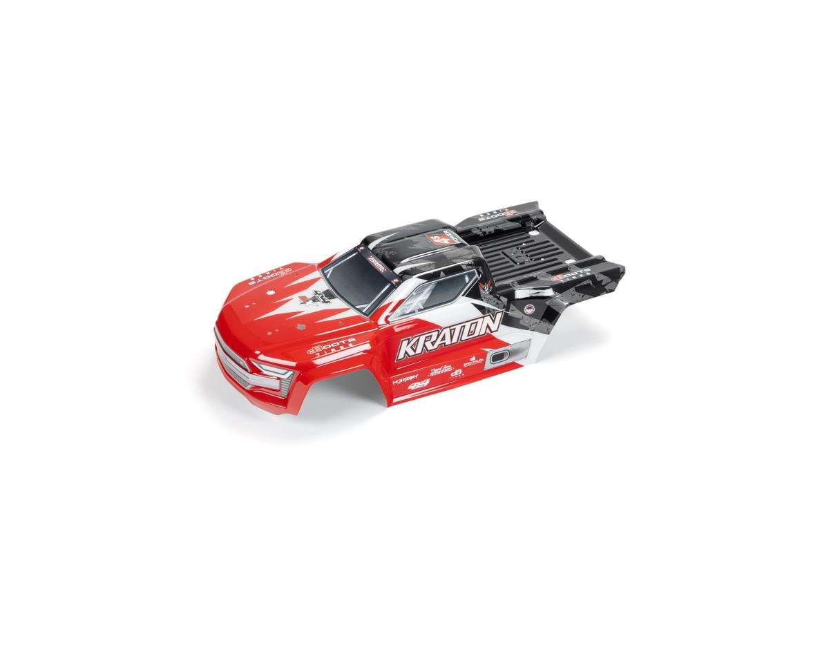 Arrma Kraton 4x4 BLX Painted Decaled Trimmed Body (Red/Black)