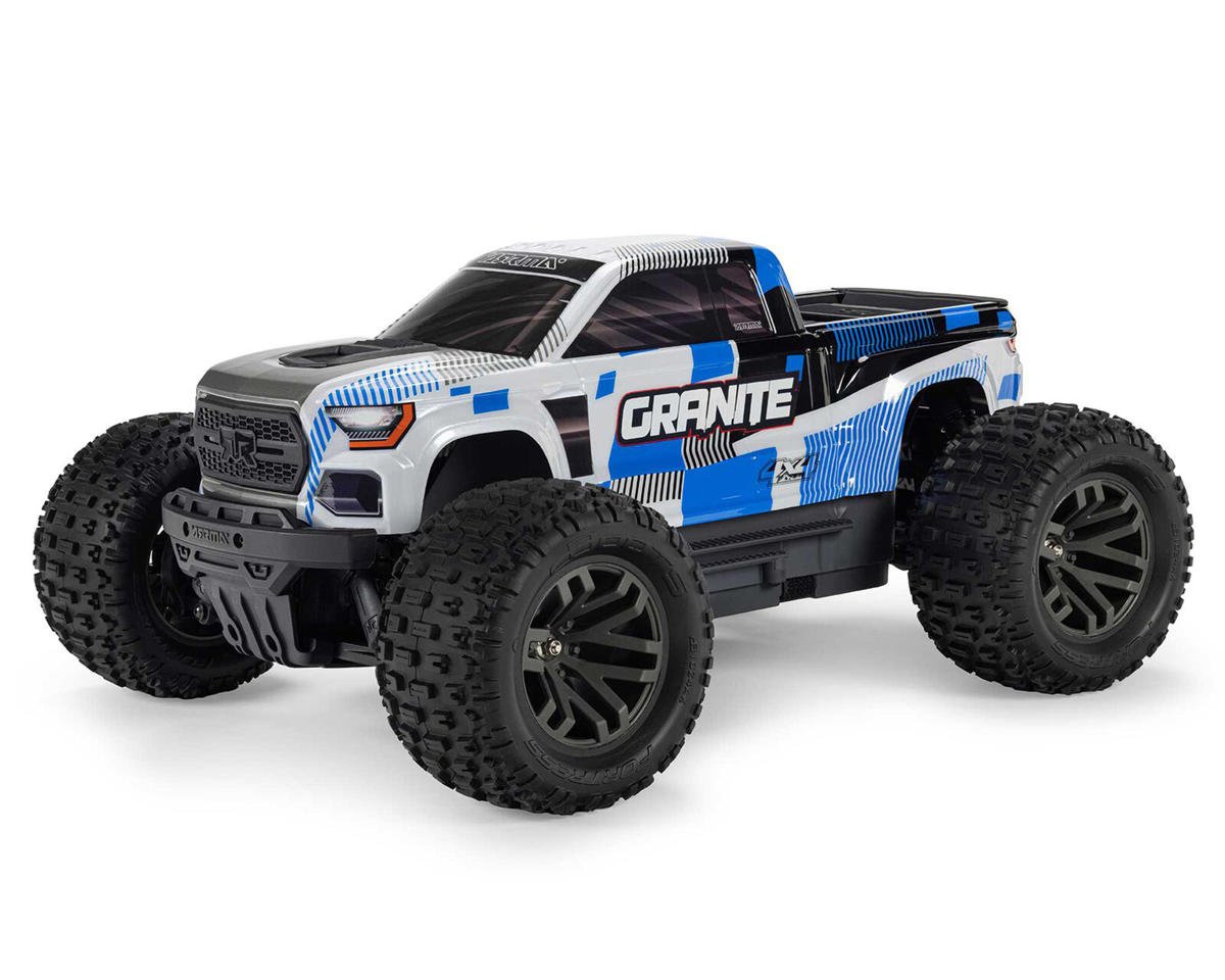 Arrma Granite Mega 665 1/10 4WD Electric Monster Truck (Blue) w/SLT2 2.4GHz Radio