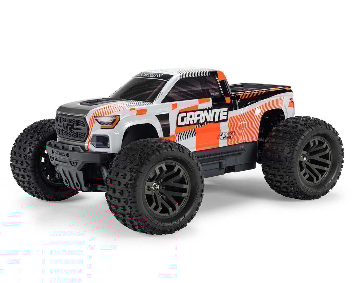 Arrma Granite Mega 665 1/10 4WD Electric Monster Truck (Orange) w/SLT2 2.4GHz Radio
