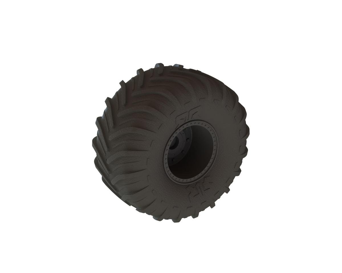 Arrma dBoots Chevron MT Pre-mounted Tire Set (Black) (2) w/14mm Hex