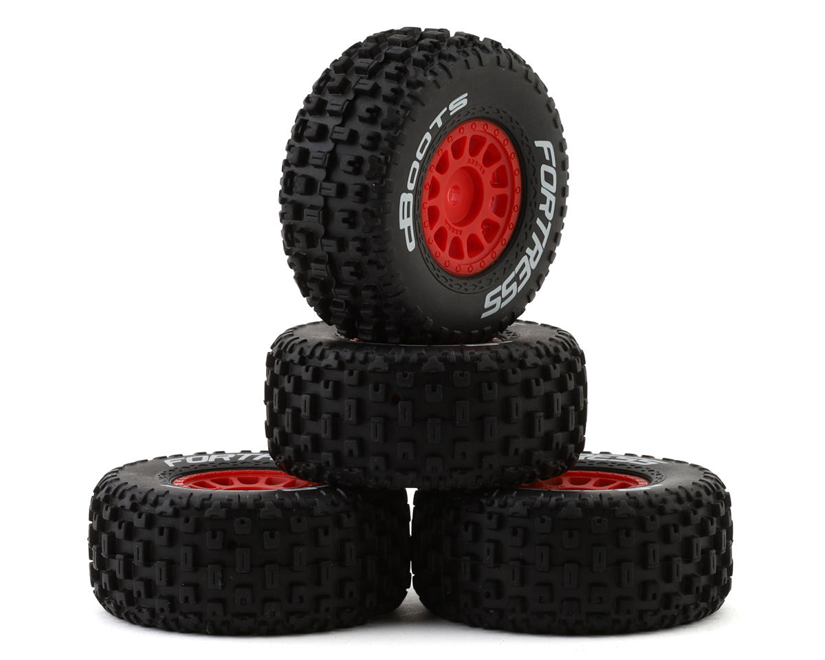 Arrma Mojave Grom dBoots 'Fortress' Pre-Mounted Off-Road Tires (Red) (4) w/12mm Hex