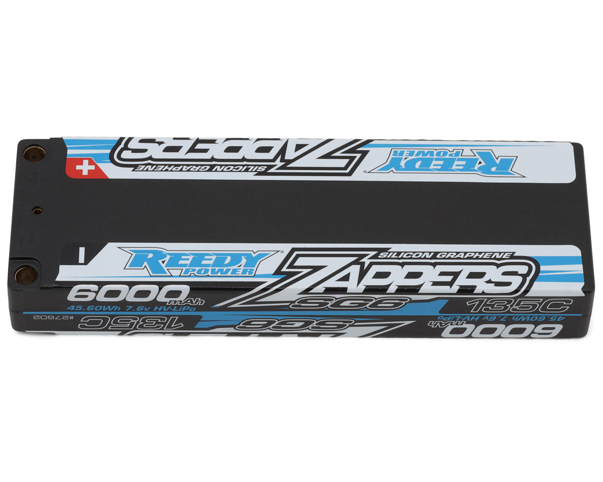 Reedy Zappers HV SG6 2S Ultra Low Profile 135C LiPo Battery (7.6V/6000mAh) w/5mm Bullets