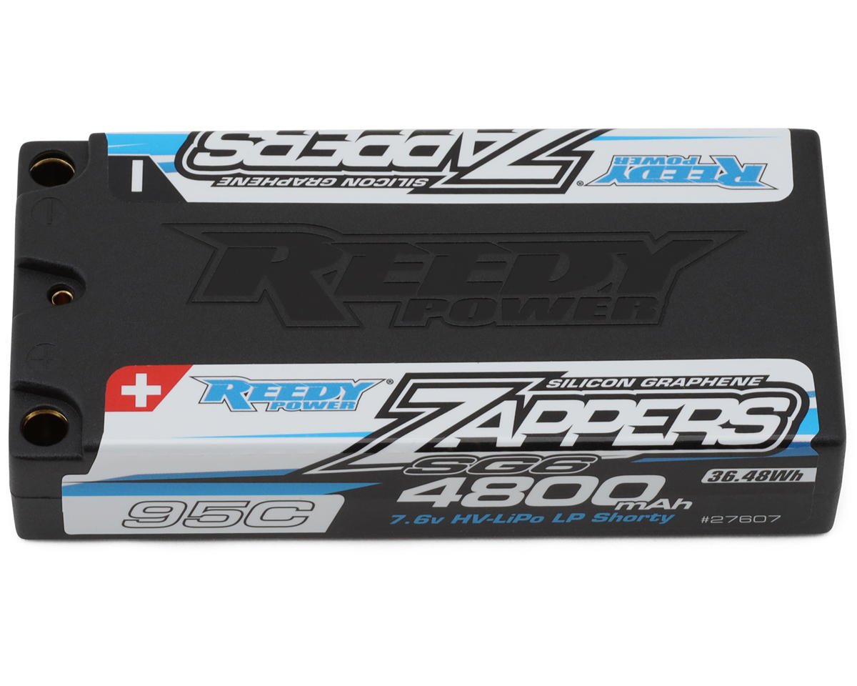 Reedy Zappers HV SG6 2S Low Profile Shorty 95C LiPo Battery (7.6V/4800mAh) w/5mm Bullets