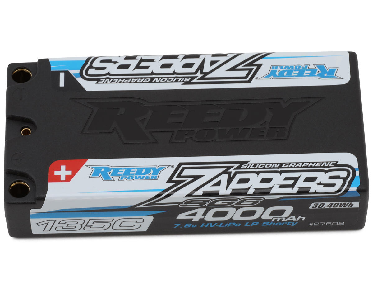 Reedy Zappers HV SG6 2S Low Profile Shorty 135C LiPo Battery (7.6V/4000mAh) w/5mm Bullets