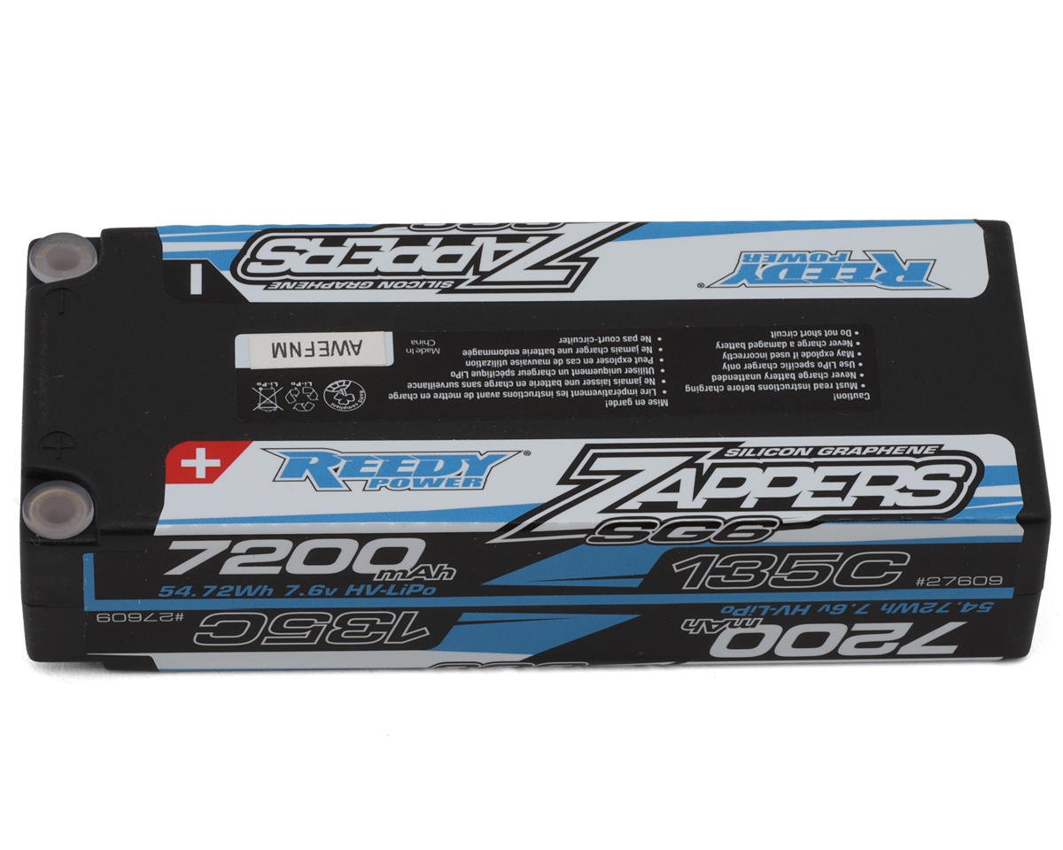 Reedy Zappers HV SG6 2S Shorty 135C LiPo Battery (7.6V/7200mAh) w/5mm Bullets