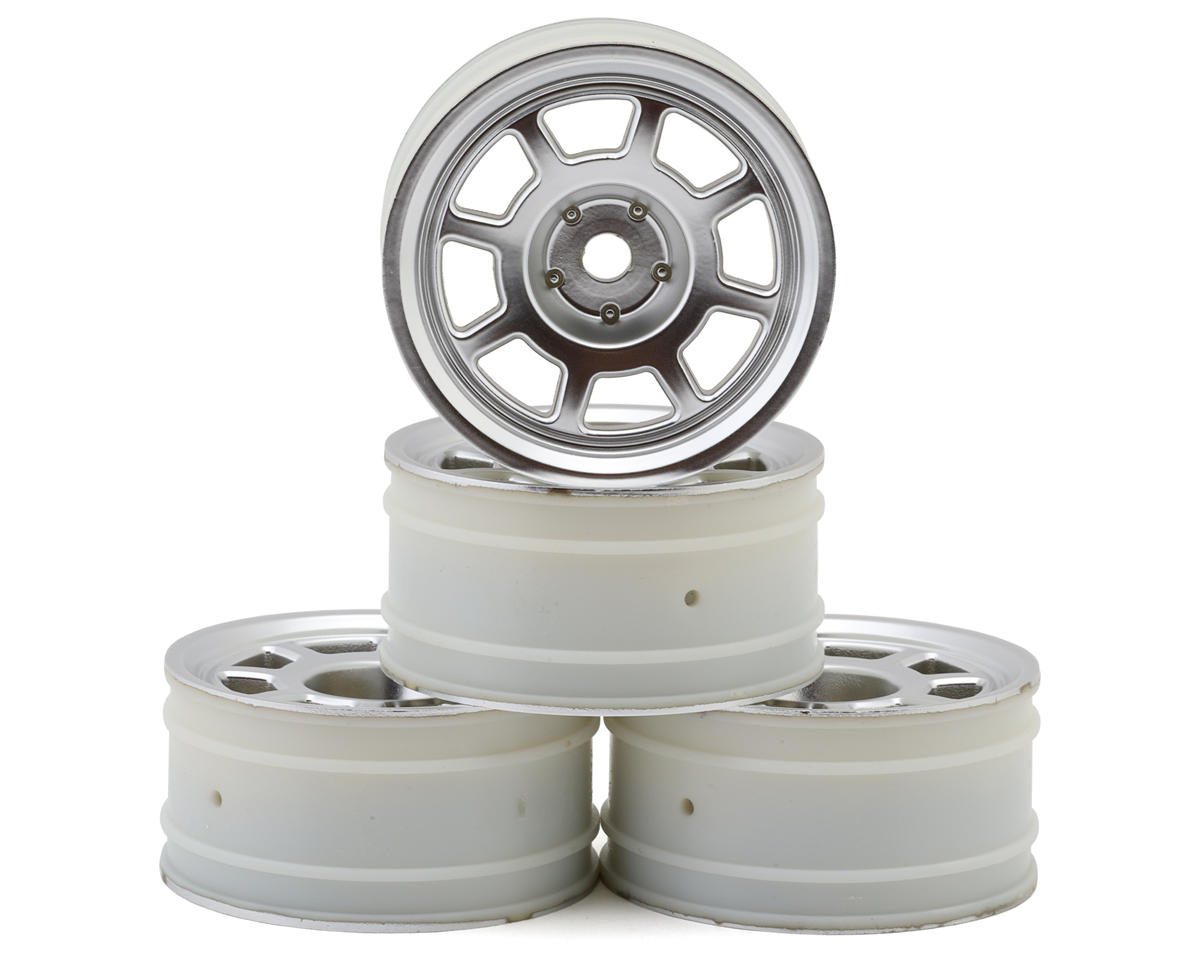 Team Associated Rc10 6x6 Wheels (Chrome) (4) w/12mm Hex