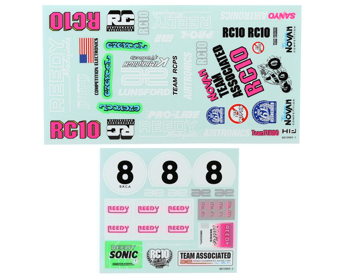 Team Associated RC10 "Kinwald" Decal Sheets (2)