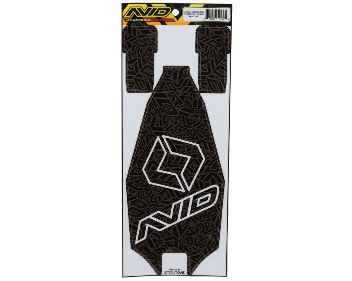 Avid RC TLR 22X Pre-Cut Chassis Protective Sheet (Black) (+3mm)