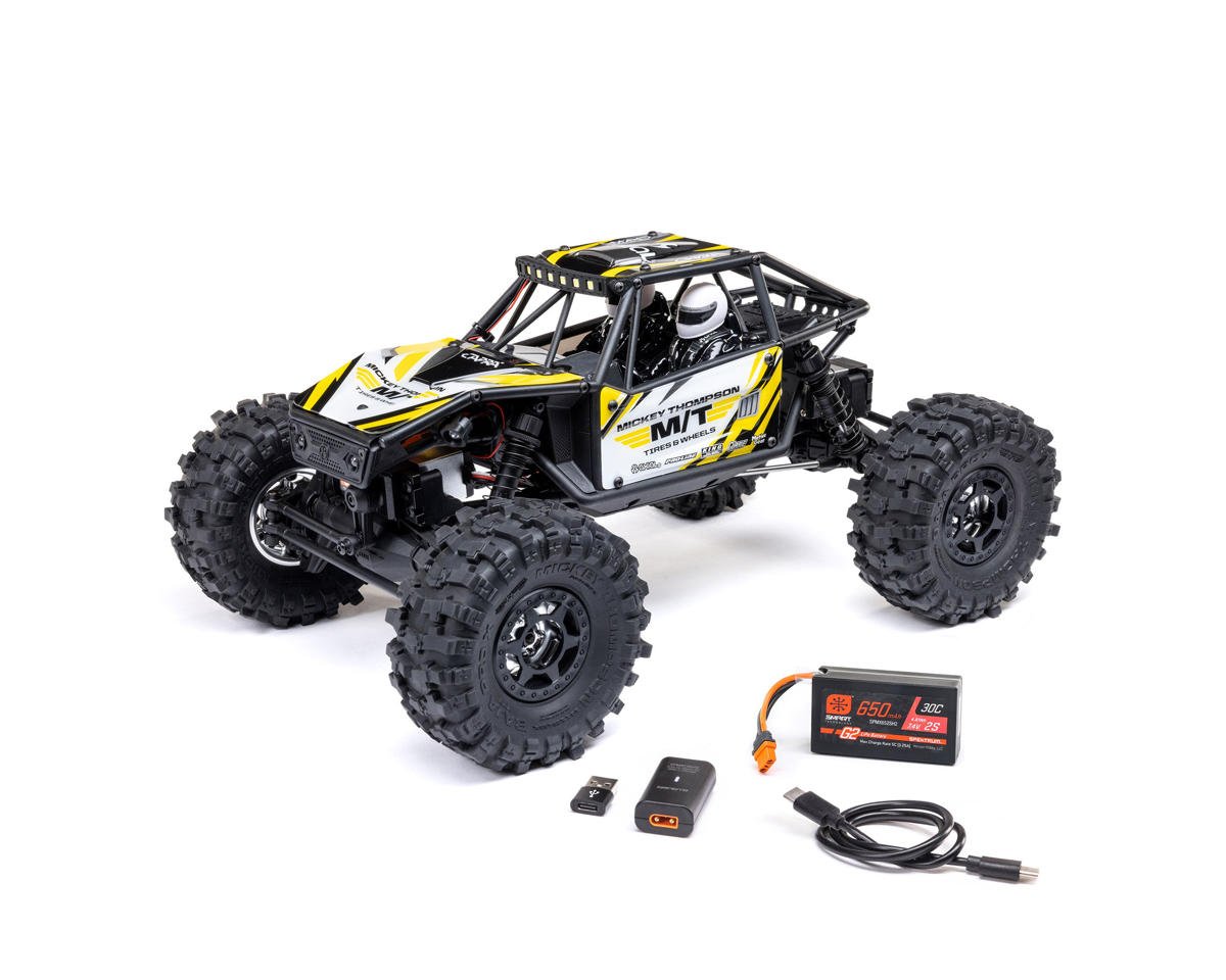 Axial UTB18 Capra 4WS 1/18 RTR 4WD Unlimited Trail Buggy (Yellow) w/2.4GHz Radio, Battery & Charger