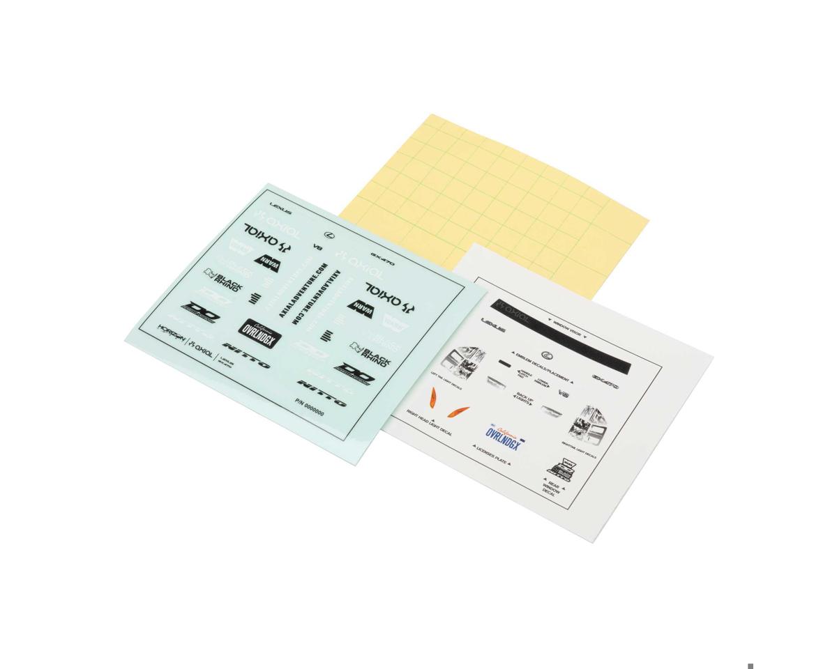 Axial SCX24 Lexus GX 470 Decal Sheet