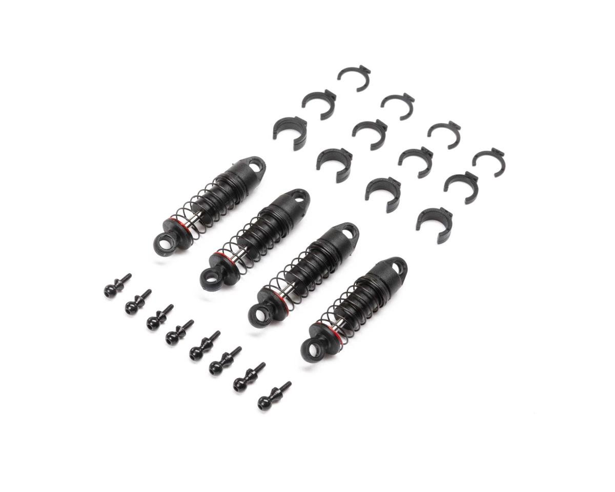 Axial Oil Shock Set 6mm, (.213 lbs/in Red): SCX24 (4)