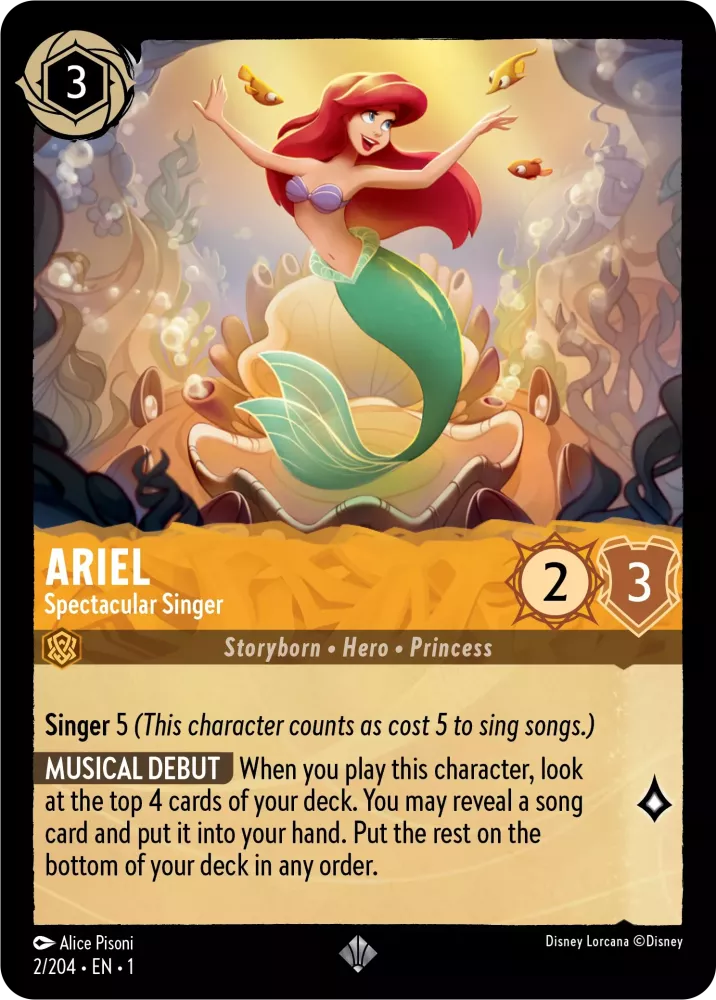 Ariel - Spectacular Singer (The First Chapter 2/204) Super Rare - Near