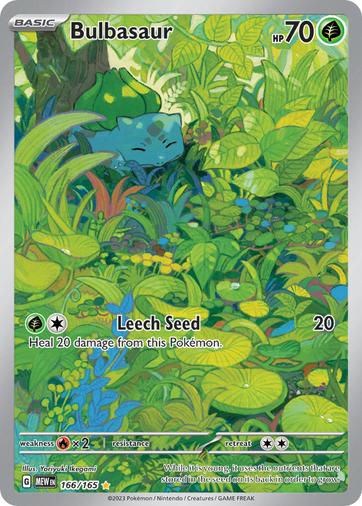 Bulbasaur - 166/165 (MEW) Illustration Rare - Near Mint Holofoil