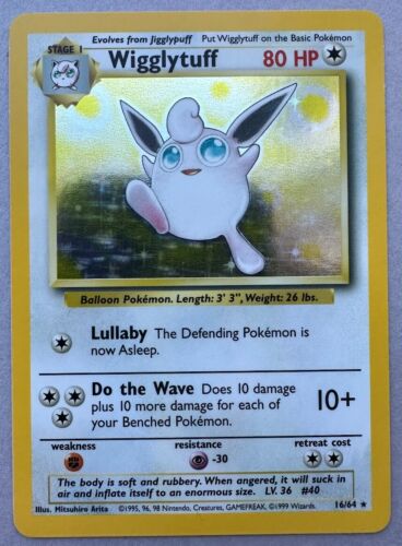 Wigglytuff - 16/64 (JU) Holo Rare - Near Mint Unlimited Holofoil Mispr