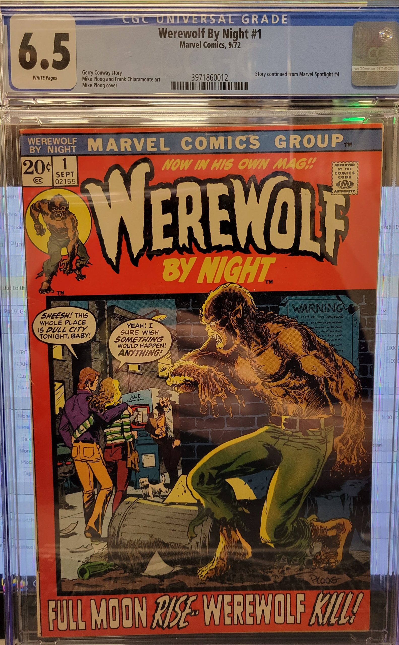Werewolf by Night (1972 Series) #1 (CGC 6.5) 1st App. of Werewolf by N