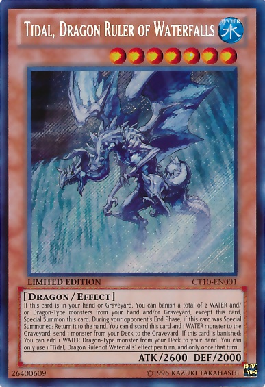 Tidal, Dragon Ruler of Waterfalls (CT10-EN001) Limited Edition Secret