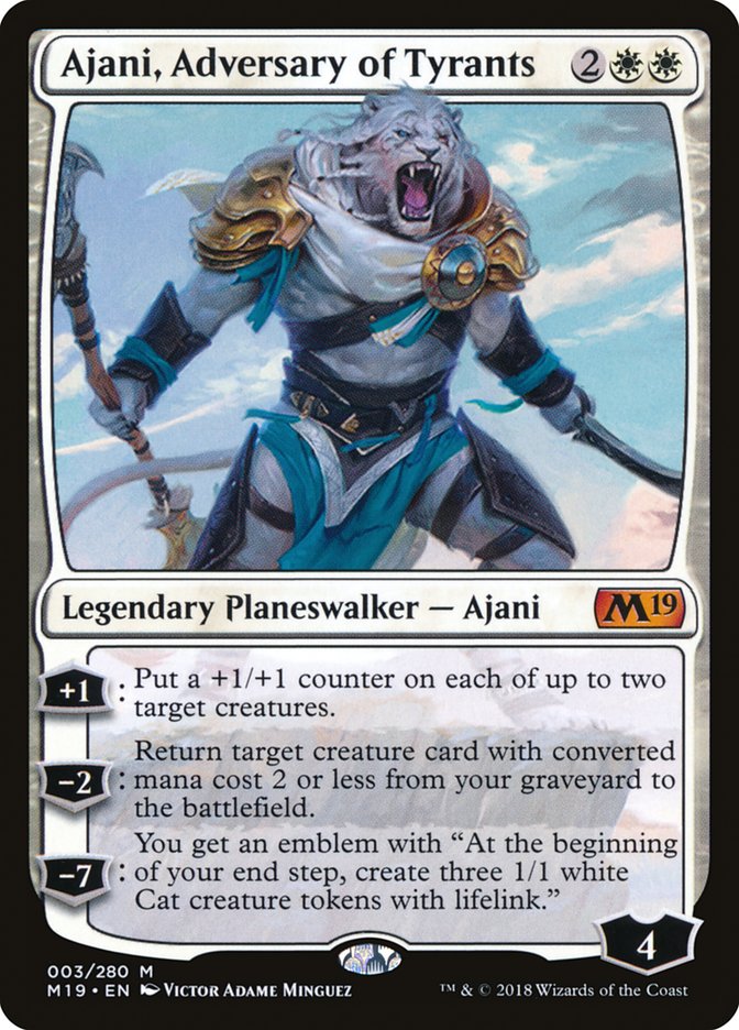 Ajani, Adversary of Tyrants (M19-M) Light Play