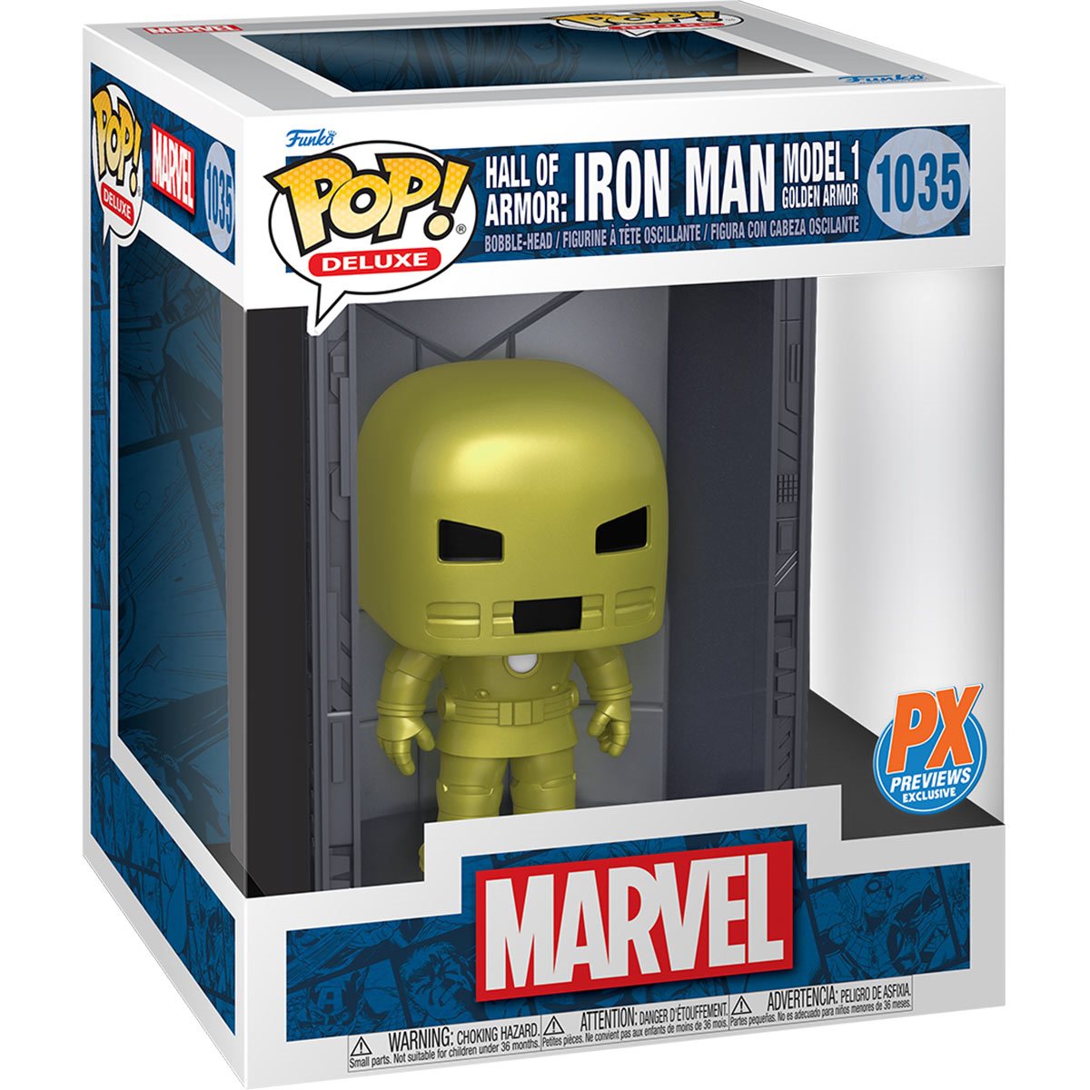 POP Figure Deluxe: Marvel Hall of Armor #1035 - Iron Man Model 1 Golde