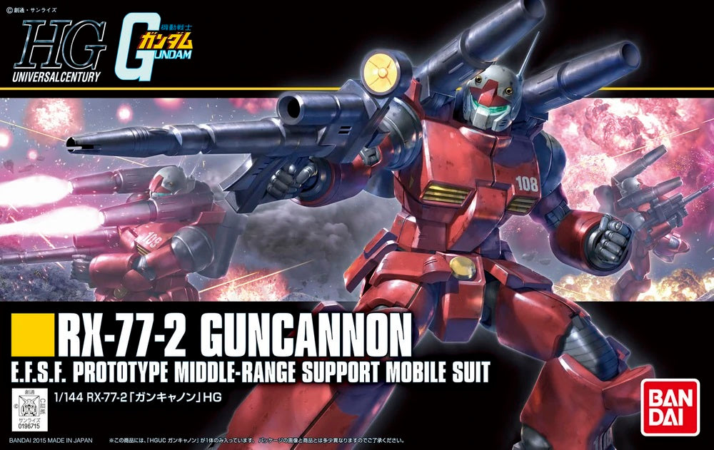 1/144 (HG-UC): Mobile Suit Gundam - #190 RX-77-2 Guncannon E.F.S.F. Pr