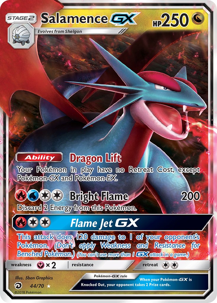 Salamence GX - 44/70 (DRM) Ultra Rare - Near Mint Holofoil